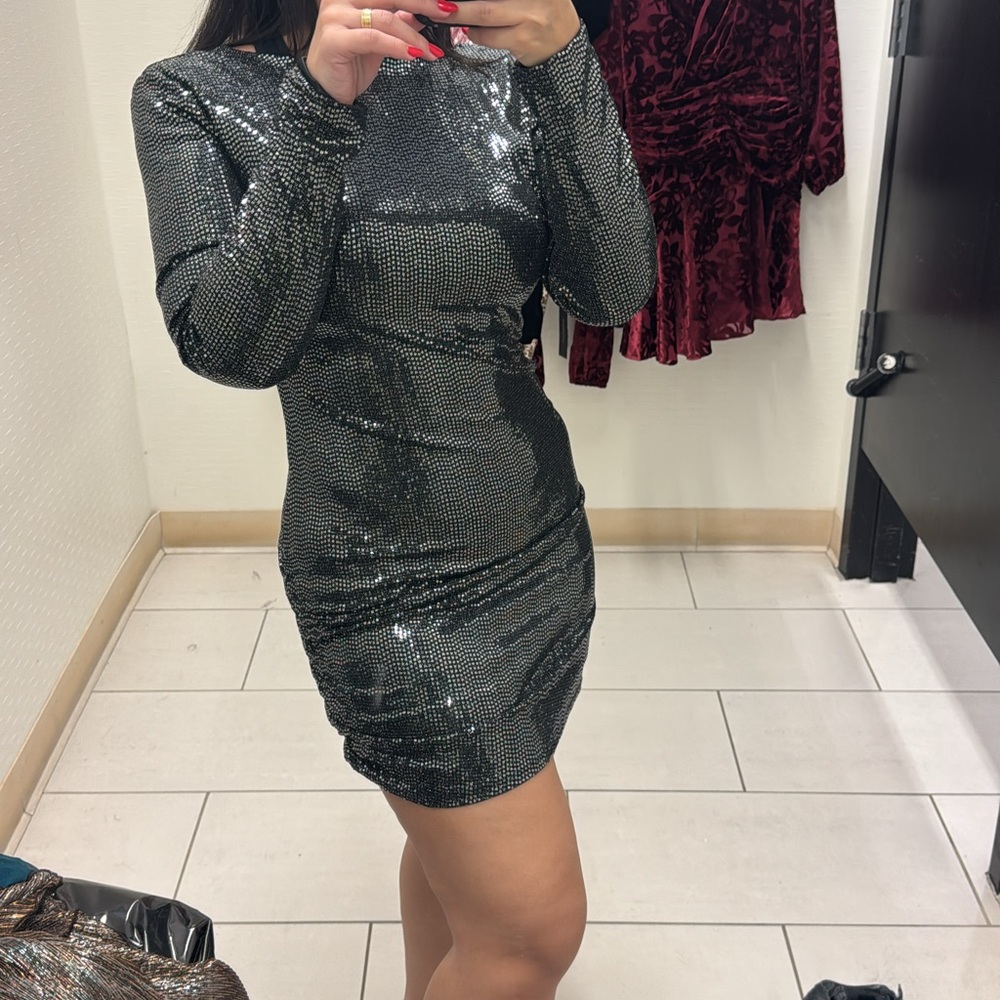 Lea & Viola Shimmering Black Sequin Dress